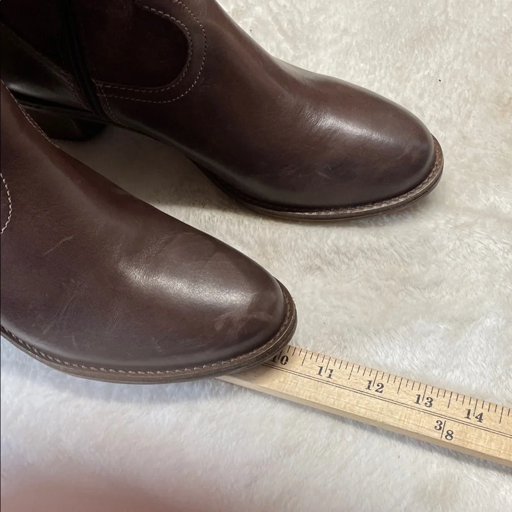 Elegant Brown leather suede below‎ the knee elegant boots